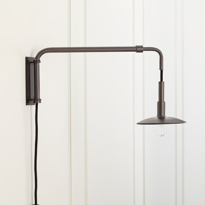 Swing Arm Bronze Sconce Crate and Barrel